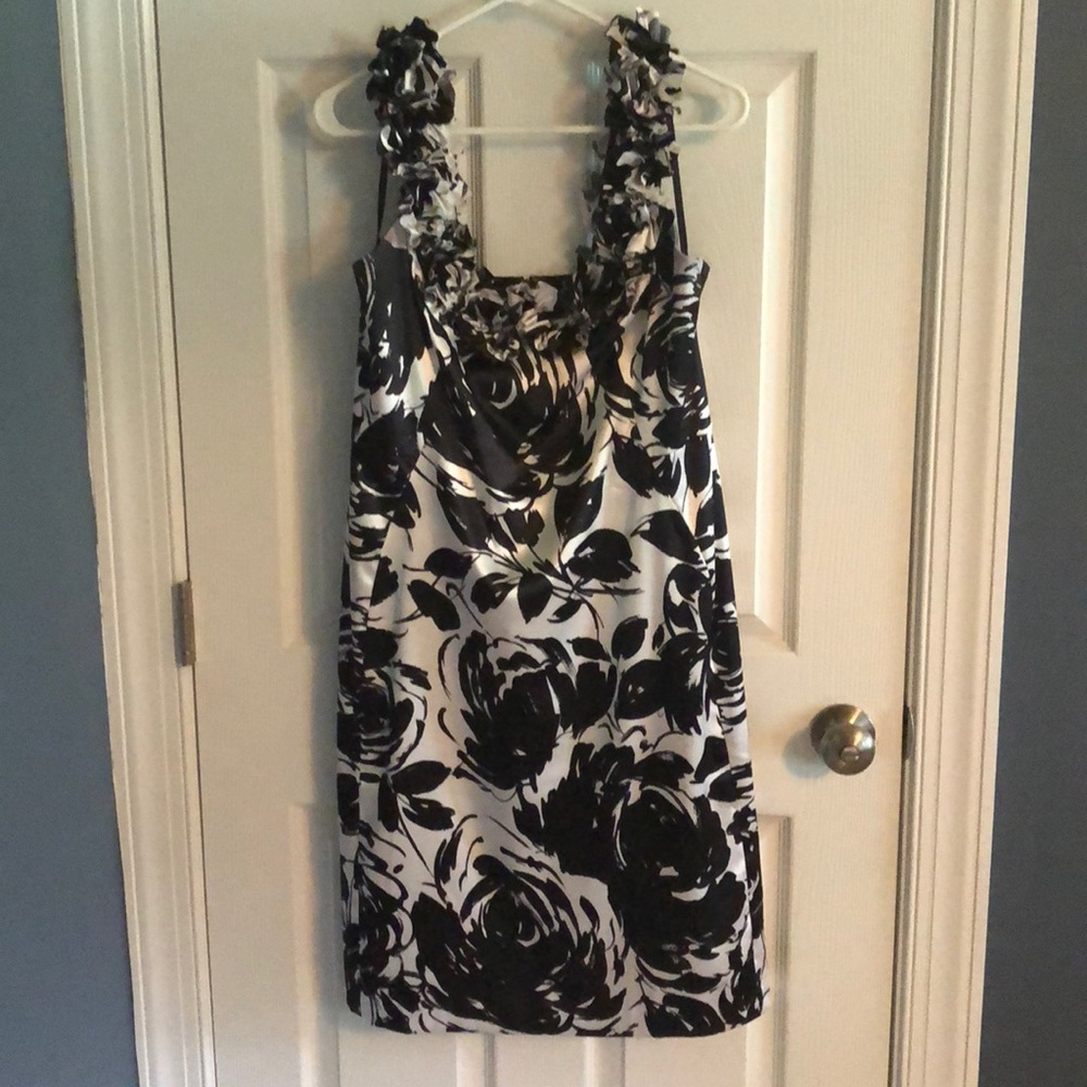 White House Black Market Ruffle Cocktail Dress